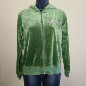 BCBGMaxAzria Velour Beaded Hoodie 